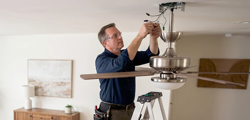 Ceiling Fan Light and Switch Repair in Greenacres